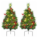 2-Ft. Cordless Pre-Lit Walkway Trees (Set of 2) - Image 2