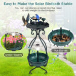 Solar Bird Bath Feeder and Planter - Image 4