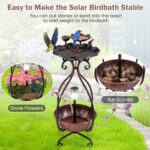 Solar Bird Bath Feeder and Planter - Image 18